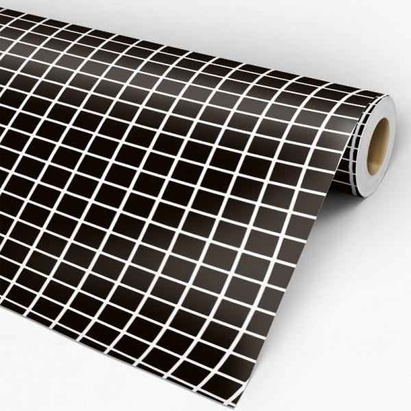 Papel de Parede Adesivo Pastilha 029 Preta 3.60x0.58m - 3
