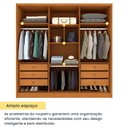 Ver mais imagens de Guarda-Roupa Casal com 6 Portas e 6 Gavetas 243cm Multimóveis CR35489 Cinamomo