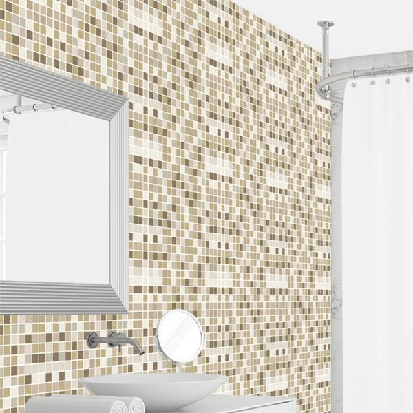 Papel de Parede Adesivo Pastilha 024 Bege 4.20x0.58m - 1
