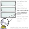 Janela Basculante Vitro de Aluminio Branco Liso Esquadria 60x60 Vidro Mini Boreal Transparente J&c - 2