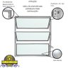 Janela Basculante Vitro de Aluminio Branco Liso Esquadria 60x60 Vidro Mini Boreal Transparente J&c - 3