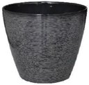 Ver imagem 2 de Vaso para Plantas Grande Decorativo Sala Jardim Alto Brilho e Leve 40cm (liso/cinza-escuro)