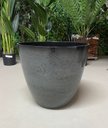 Ver imagem 4 de Vaso para Plantas Grande Decorativo Sala Jardim Alto Brilho e Leve 40cm (liso/cinza-escuro)