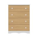 Ver imagem 3 de Cômoda Infantil 65cm com 4 Gavetas Realeza Multimóveis Mp4433 Branco/madeirado Branco/madeirado