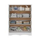 Ver imagem 4 de Cômoda Infantil 65cm com 4 Gavetas Realeza Multimóveis Mp4433 Branco/madeirado Branco/madeirado