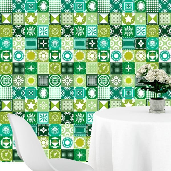 Papel de Parede Adesivo Azulejo 019 Português 3.60x0.58m - 1