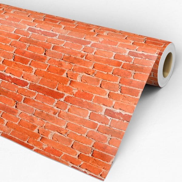 Papel de Parede Adesivo Tijolo 034 Vermelho 4.20x0.58m - 3