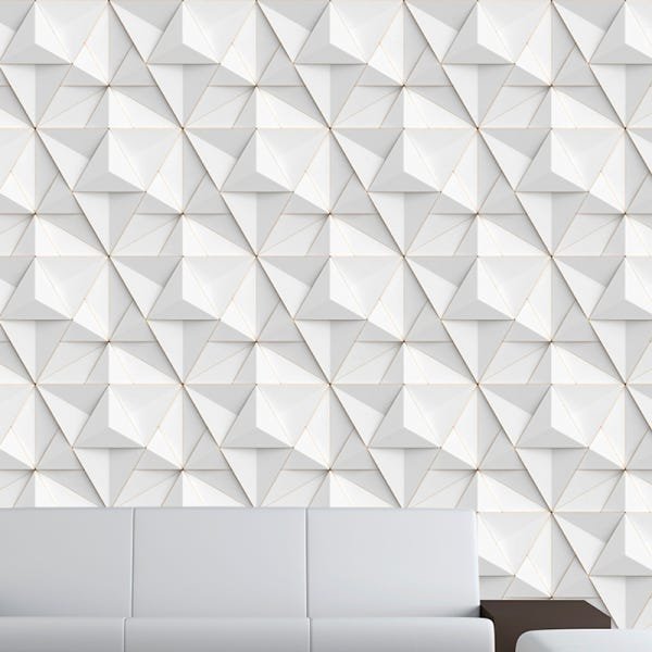 Papel de Parede Adesivo Efeito 3D 046 Geométrico 4.80x0.58m - 1