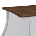 Ver imagem 2 de Cômoda Bombê com 2 Gavetas Linz Móveis 1007 - Laca Branca/imbuia Glazer