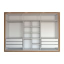 Ver imagem 5 de Guarda-roupa Casal Aura 6 Portas 6 Gavetas com Espelho Cinamomo-branco - Panorama Móveis