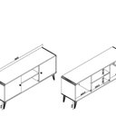 Ver imagem 2 de Rack 1500x620x400 mm 2 Portas Curve