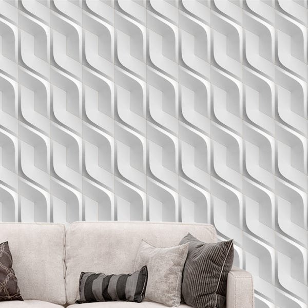 Papel de Parede Adesivo Efeito 3D 065 Geométrico 4.80x0.58m - 1