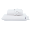 Ver imagem 1 de Kit Lençol de Cama Solteiro com Elástico e Fronha 200 Fios Algodão 2 Peças Ponto Palito Anti-pilling