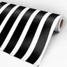 Papel de Parede Adesivo Listrado 008 Preto 3.60x0.58m - 3