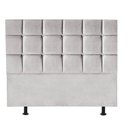 Ver imagem 1 de Cabeceira Estofada Cama Box Casal 140cm Espanha Suede Cinza Claro- Mabe Magazine