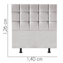 Ver imagem 2 de Cabeceira Estofada Cama Box Casal 140cm Espanha Suede Cinza Claro- Mabe Magazine
