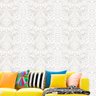 Papel de Parede Adesivo Arabesco 004 Branco 4.20x0.58m - 1