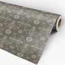 Papel de Parede Adesivo Arabesco 007 Cinza 3.60x0.58m - 3