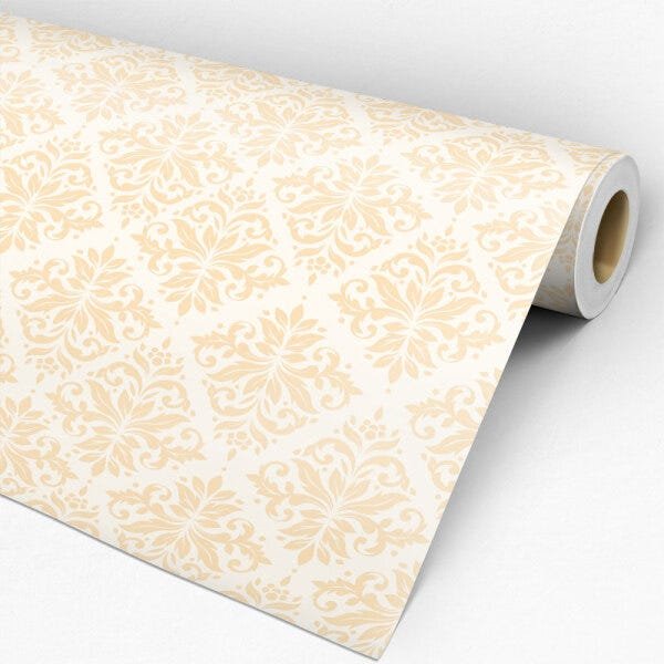Papel de Parede Adesivo Arabesco 009 Laranja 1.80x0.58m - 3