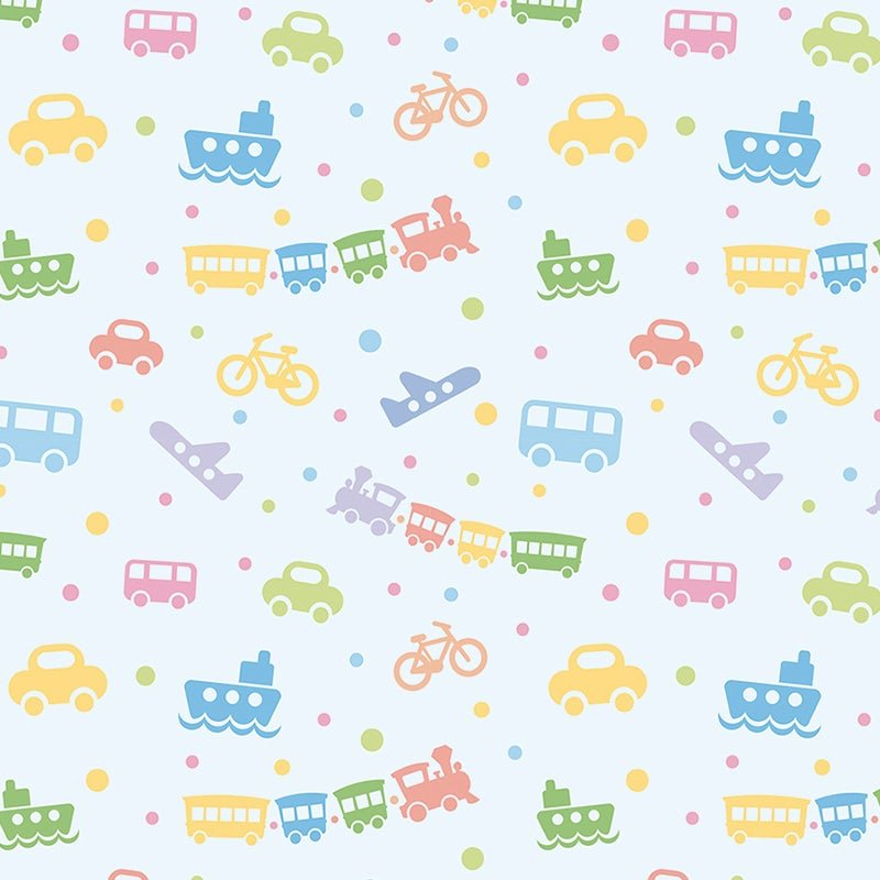 Papel de Parede Adesivo Baby 037 Trenzinho 2.40x0.58m - 2