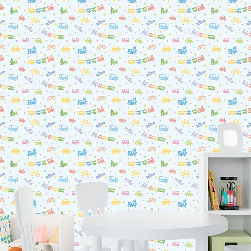 Papel de Parede Adesivo Baby 037 Trenzinho 2.40x0.58m - 1
