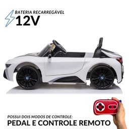 Carro Elétrico Infantil com Controle Criança até 30kg 5km/h Musica Luz Som Mp3 Usb Bateria Recarregá - 5
