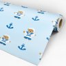 Papel de Parede Adesivo Baby 031 Azul 4.80x0.58m - 3