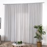 Cortina prega Wave para Trilho Simples Duplex de Linho com Forro de Microfibra 3,00m x 2,80m Cinza - 3