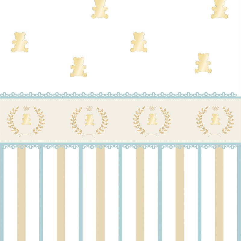 Papel de Parede Adesivo Baby 030 Turquesa 4.20x0.58m - 2