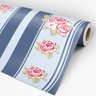 Papel de Parede Adesivo Floral 032 Azul 3.60x0.58m - 3