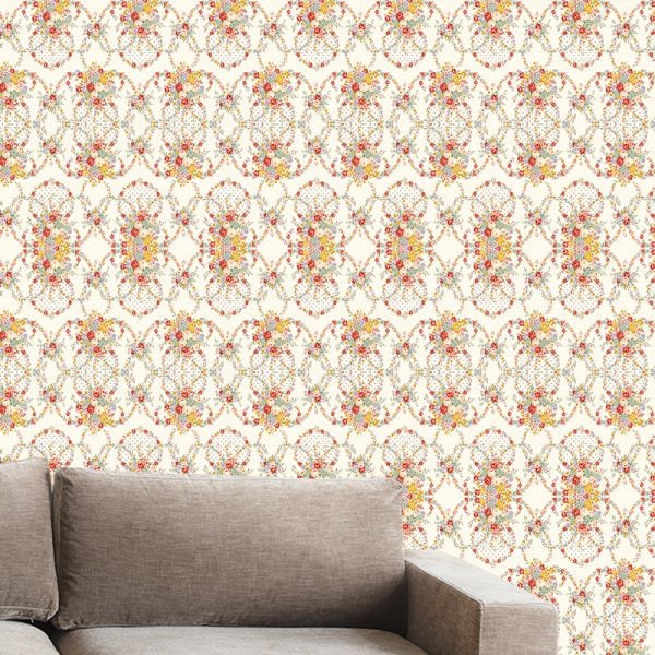 Papel de Parede Adesivo Floral 030 Colorido 4.20x0.58m - 1