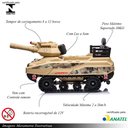 Ver imagem 2 de Carrinho Elétrico com Controle Remoto Mini Tanque com Som Luz e Disparador de Munição Camuflado Amar