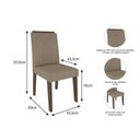 Ver imagem 3 de Kit 8 Cadeiras Sala Jantar Nicole 8 Un Savana/nature-suede Nude Bege - Cimol