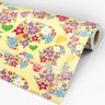 Papel de Parede Adesivo Floral 024 Amarelo 4.80x0.58m - 3