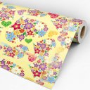 Ver imagem 3 de Papel de Parede Adesivo Floral 024 Amarelo 4.20x0.58m