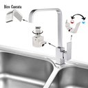 Ver imagem 2 de Torneira Cozinha Bica Alta Quadrada Gourmet Bancada