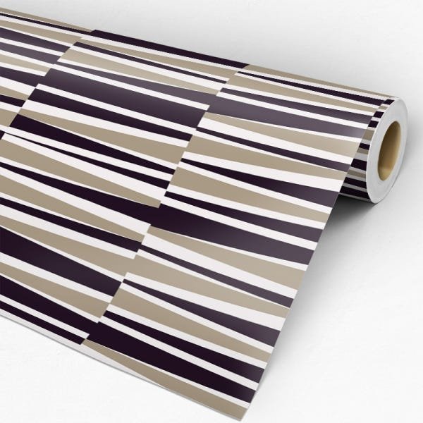 Papel de Parede Adesivo Geométrico 027 Bege 1.20x0.58m - 3