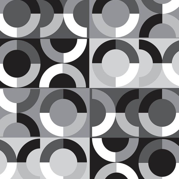 Papel de Parede Adesivo Geométrico 025 Cinza 1.80x0.58m - 2