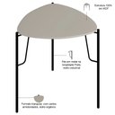 Ver imagem 2 de Mesa Lateral para Sala de Estar Alta Pés Industrial Preto Alef I03 Grigio - Lyam Decor