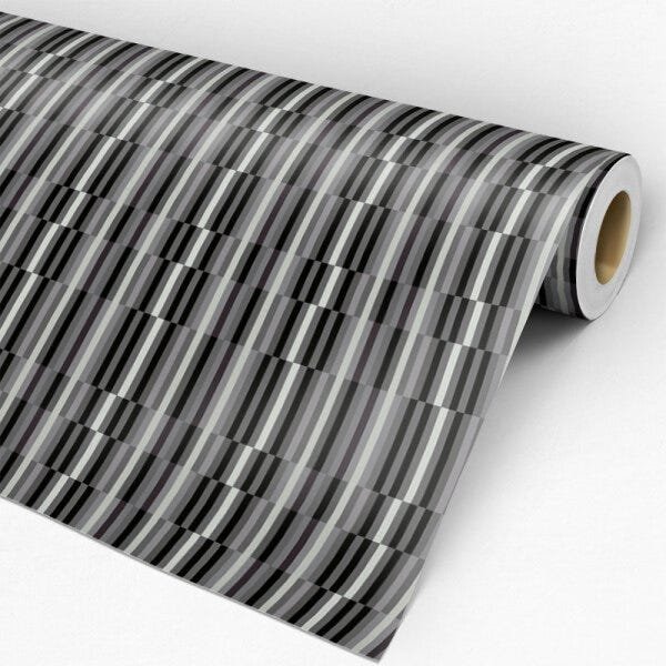 Papel de Parede Adesivo Geométrico 023 Cinza 1.20x0.58m - 3