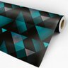 Papel de Parede Adesivo Geométrico 022 Turquesa 4.80x0.58m - 3