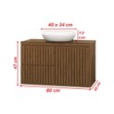 Ver imagem 7 de Gabinete Bancada de Banheiro Ripado 80 MDF