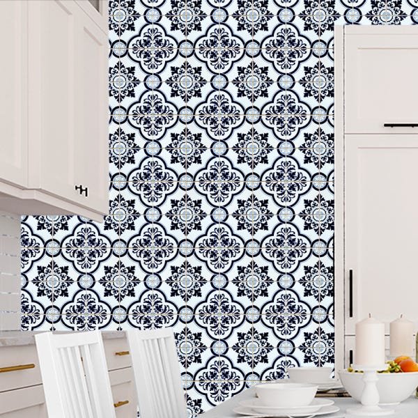 Papel de Parede Adesivo Azulejo 031 Português 1.80x0.58m - 1