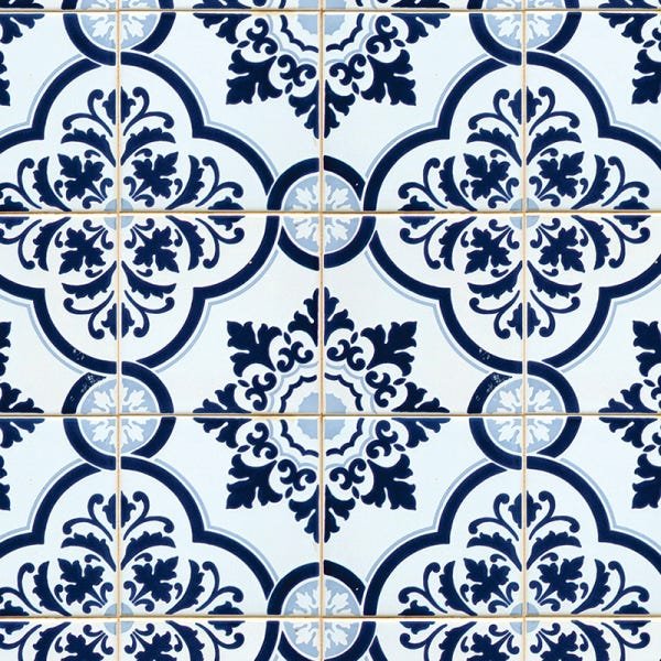 Papel de Parede Adesivo Azulejo 031 Português 1.80x0.58m - 2