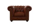 Ver imagem 1 de Poltrona Chesterfield de Couro Conhaque com Brilho - Mempra Design
