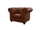 Ver imagem 2 de Poltrona Chesterfield de Couro Conhaque com Brilho - Mempra Design