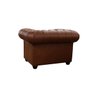 Poltrona Chesterfield de Couro Conhaque com Brilho - Mempra Design - 4