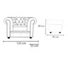 Poltrona Chesterfield de Couro Conhaque com Brilho - Mempra Design - 5
