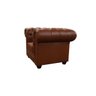 Poltrona Chesterfield de Couro Conhaque com Brilho - Mempra Design - 3