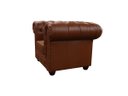 Ver imagem 3 de Poltrona Chesterfield de Couro Conhaque com Brilho - Mempra Design